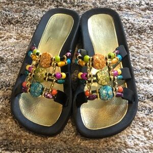 Colorful Beaded Women's Sandals